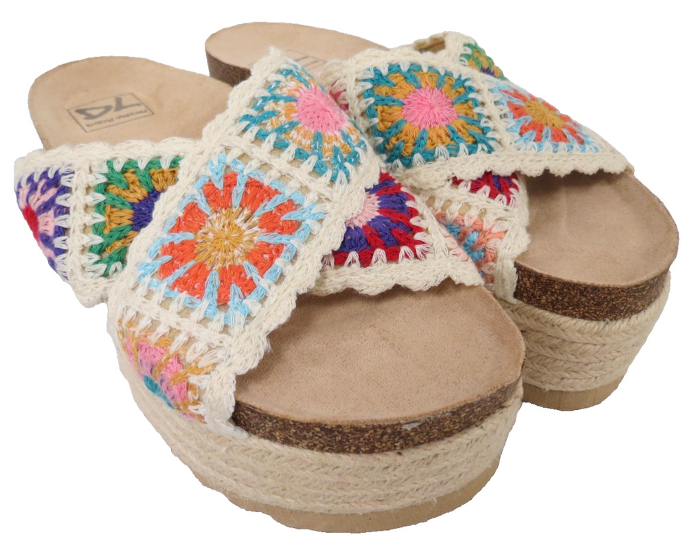 Dirty Laundry Shoes Womens 5.5 More Like 7 Platform Crochet Slip On READ